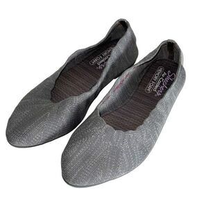 Skechers Womens Air Cooled Memory Foam Pointed Toe Cleo Flats Gray Size 7.5